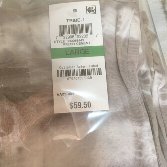 INC V-Neck Top Silver Sequin Gray Tie Dye Tank Stretch Large NEW - Picture 6 of 6